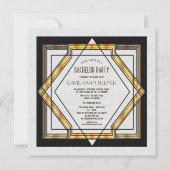Invitation de mariage Art Déco Gatsby le Magnifiqu (Devant)