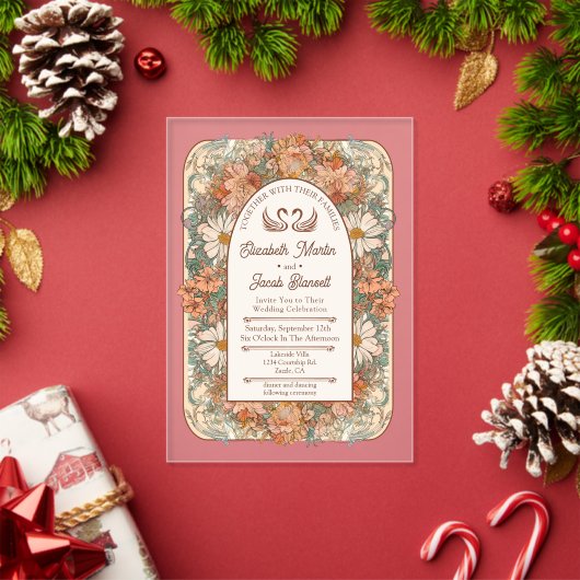 Invitation de mariage Art Nouveau (Insitu (vacances))