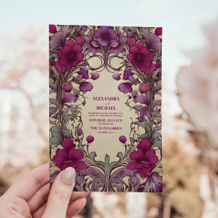 Invitation de mariage Art nouveau vintage