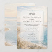 Invitation de mariage au bord de la mer (Devant / Derrière)