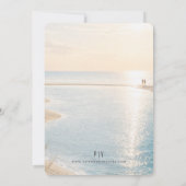 Invitation de mariage au bord de la mer (Dos)