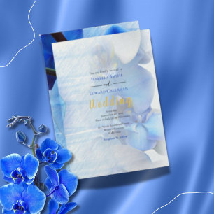 Invitation de mariage au cadre doré floral d'orchi