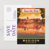 Invitation de mariage au Capitole de Madison Wisco (Devant / Derrière)