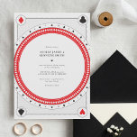 Invitation de mariage au casino par Origami Prints<br><div class="desc">Design mariage élégant et contemporain à thème casino en rouge,  noir et blanc par Shelby Allison. Cliquez sur le lien Casino Mariage Collection pour voir les articles correspondants,  y compris les invitations,  les cartes rsvp,  les faveurs,  les autocollants et plus encore.</div>