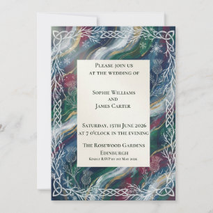 Invitation de mariage au chardon celtique de minui