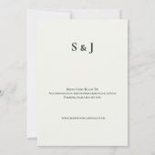 Invitation de mariage au chardon celtique de minui (Dos)