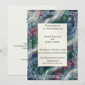 Invitation de mariage au chardon celtique de minui (Devant / Derrière)