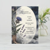 Invitation de mariage au chardon des Highlands de (Debout devant)