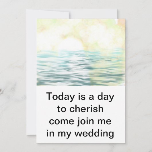 Invitation de mariage au design de lac (Devant)