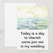 Invitation de mariage au design de lac (Devant / Derrière)