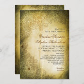 invitation de mariage au design vintage usé (Devant / Derrière)