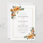 invitation de mariage au feuillage d'agrumes (Devant)