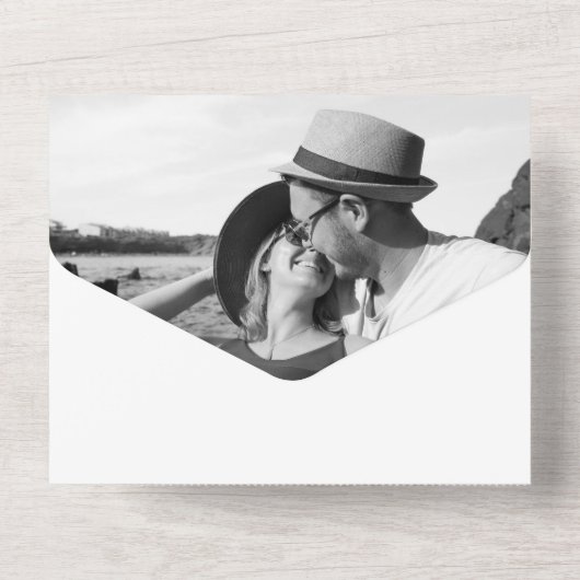 Invitation de mariage au format hibiscus tropical (Verso)