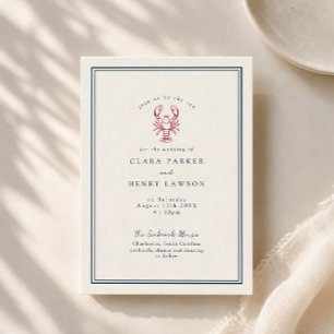 Invitation de mariage au homard de la Nouvelle-Ang