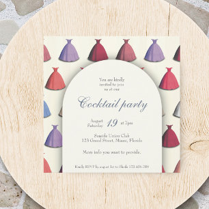Invitation de mariage au jardin de cocktail robe