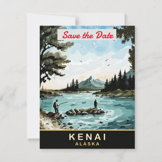 Invitation de mariage au lac de montagne Kenai Ala (Devant)