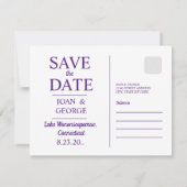 Invitation de mariage au lac Wononscopomuc Connect (Dos)