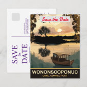 Invitation de mariage au lac Wononscopomuc Connect (Devant / Derrière)