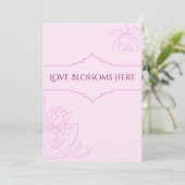 Invitation de mariage au lotus rose (Debout devant)