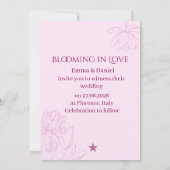 Invitation de mariage au lotus rose (Dos)