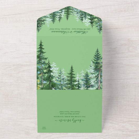 Invitation de mariage au sapin (Dehors)
