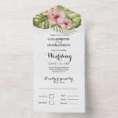 Invitation de mariage au superbe hibiscus tropical (À l'intérieur)