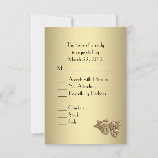 Invitation de mariage au théâtre (Devant)