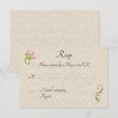 Invitation de mariage au thème paon hindou indien (Devant / Derrière)