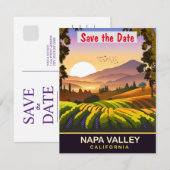 Invitation de mariage au vignoble de la vallée de (Devant / Derrière)