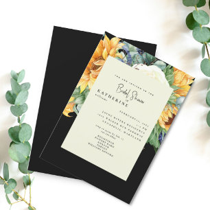 Invitation de mariage audacieuse avec tournesol en