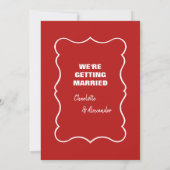 Invitation de mariage audacieuse colorée rétro fun (Dos)