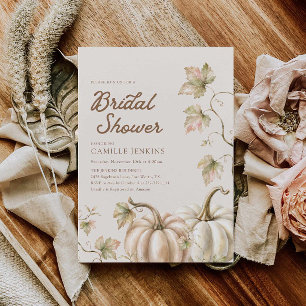 Invitation de mariage automnal à l'aquarelle avec