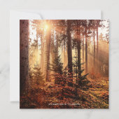 Invitation de mariage automnal de forêt enchantée  (Dos)