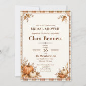 Invitation de mariage automnal éditable avec motif (Devant)