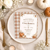 Invitation de mariage automnal éditable avec motif