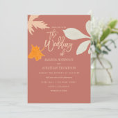 Invitation de mariage automne orange assourdi (Debout devant)