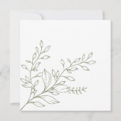 Invitation de mariage aux fleurs de sauge Boho Ros (Dos)