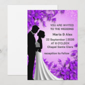 ✨ Invitation de mariage aux fleurs pour la configu (Devant / Derrière)