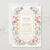 Invitation de mariage aux fleurs sauvages (Devant)