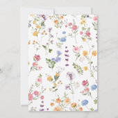 Invitation de mariage aux fleurs sauvages (Dos)