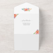 Invitation de mariage aux fleurs tropicales tout e (Dehors)