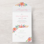 Invitation de mariage aux fleurs tropicales tout e (À l'intérieur)