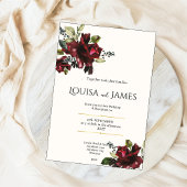 Invitation de mariage aux florales luxueuses
