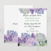 Invitation de mariage aux florales mixtes magnifiq (Devant / Derrière)