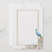 Invitation de mariage aux paons (Dos)