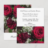 Invitation de mariage aux roses de jardin (Devant / Derrière)