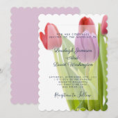 Invitation de mariage aux tulipes (Devant / Derrière)
