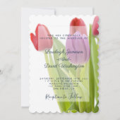 Invitation de mariage aux tulipes (Devant)