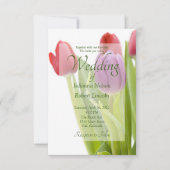 Invitation de mariage aux tulipes (Devant)