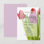 Invitation de mariage aux tulipes (Devant / Derrière)